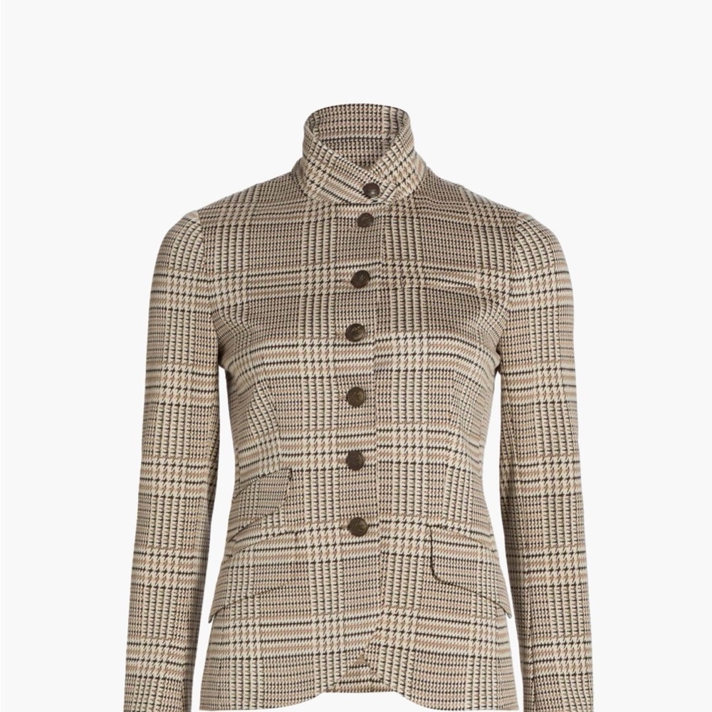 Rag & Bone Multi-Tan Plaid Blazer